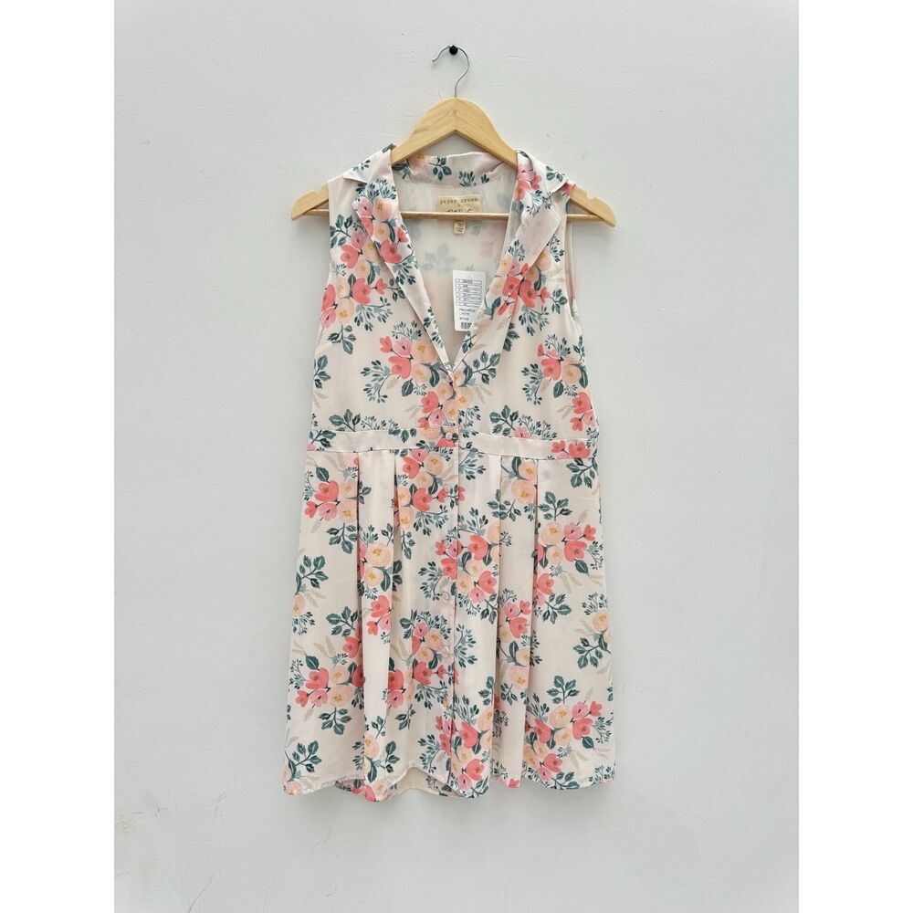 Paper Crown Rifle Paper Co Forget Me Not Dress NWT LP Large Petite Peach